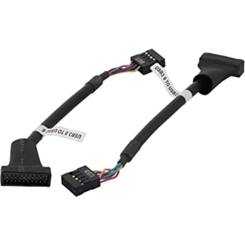 20Pin USB 3.0 Male to 9 Pin USB2.0 Female Motherboard Cable Adapter Converter