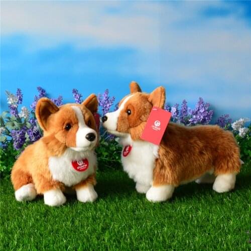 23CM Welsh Corgi Pembroke Plush Toys With Standing Version Cute Puppy Stuffed Toy For Kids Free Shipping