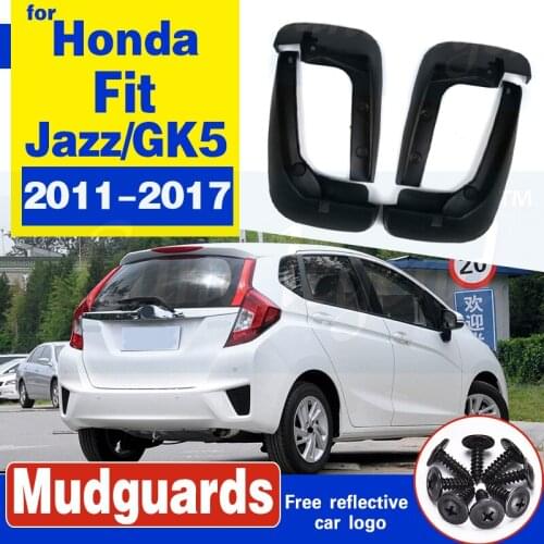 4pcs/set Car Mud Flaps Mud Guard Exterior Protection Paint Fender For Honda Fit Jazz/GK5 2011-2017 2015 2016 Car Styling