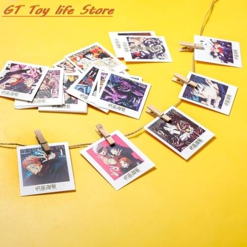 40pcs/set Anime Jujutsu Kaisen LOMO Cards HD photo cards for fans Gift New arrivals With 5 clip and 1 Rope