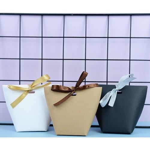 5pcs/lot New Creative Kraft Paper Candy Bag Box for Wedding Party Gift Package Supplies Chocolate Box Baby Shower Favor