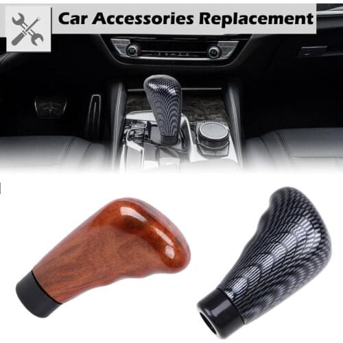 5 Speed Universal Car Manual Gear Shift Knob Handle Carbon Fiber Wood Pattern Car Accessories Replacement