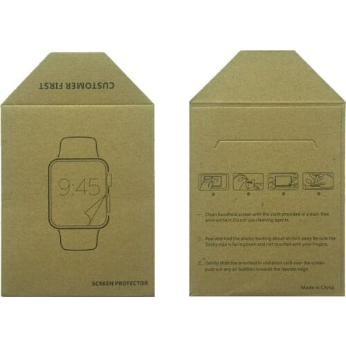 500Pcs/Pack Screen Protector Films Retail Box Envelopes Package Box Screen Protectors Film Tempered Glass Film Retail Paper Boxs