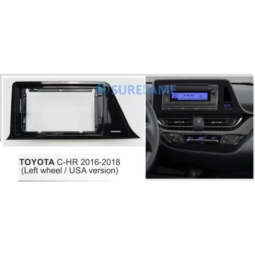 9 inch Car Fascia Radio Panel for Toyota CHR, C-HR, IZOA 2018+ (High End,Left Wheel) Dash Kit Install Facia Console Bezel Plate