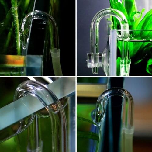 Aquarium Co2 System Diffuser Check Valve U Shaped Glass Tube Bend Accessory DIY D0AC