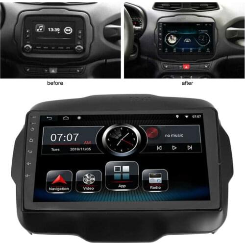 9in WiFi Version Car Navigator GPS Car Audio Video Player for Android 10.0 Fit for Jeep Renegade 2011-2013