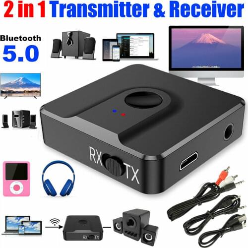 2in1 USB Bluetooth 5.0 Low Latency Audio Transmitter Receiver Wireless Adapter For TV PC Car Grace