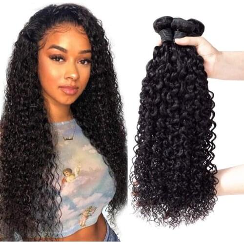 10A Brazilian Jerry Curly 3 Bundles Deals Human Hair 100% Unprocessed Bundles Wet and Curly Weave Hair Extensions