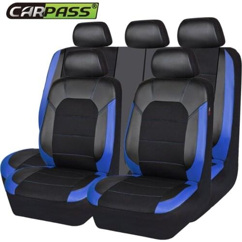 Car-pass Car Seat Covers Luxury PU Leather Universal Automotive Covers for toyota lada kalina granta priora renault ford Honda