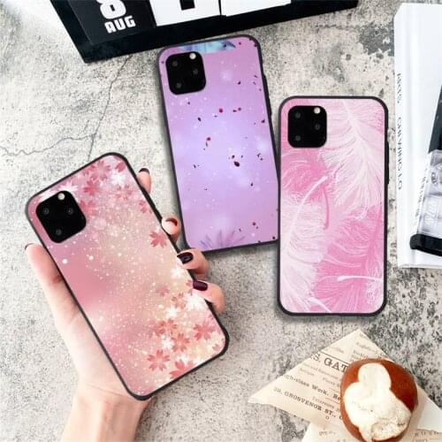 Pastel pink background Phone Case for iPhone 11 12 Pro mini pro XS MAX 8 7 6 6S Plus X 5S SE 2020 XR