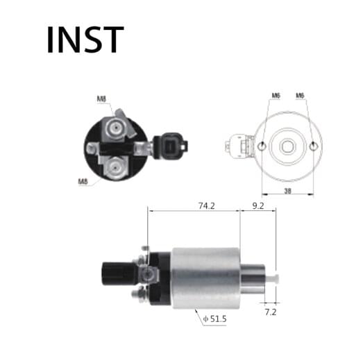 ELECTROMAGNETIC SWTICH SOLENOID FOR 12V 2.5KW M371X95275 4695 FS0518X10 JE4918X10 M371X95275 23343CA000 23343CA00A
