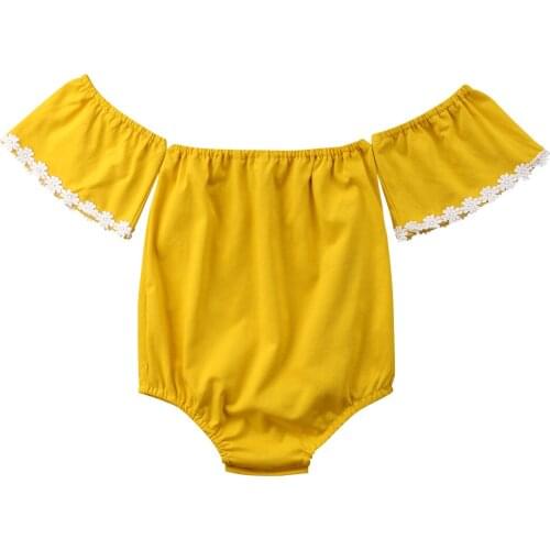 Toddler Newborn Baby Girl Lace Romper Jumpsuit Palysuit Outfits 0-24M