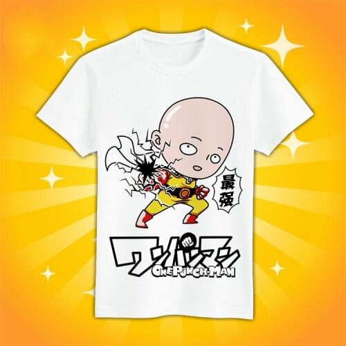 Japanese Anime One Punch Man Cosplay T Shirt Cartoon Saitama Printed Summer T-Shirt Casual Top Tee Fashion tshirt Costume
