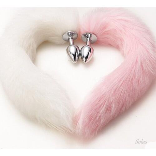 Metal Butt Plug Sex Toy Fox Plush Tail Plush Butt Plug Female Exotic Wearable Anal Plug Flirting Accessories Adult Product for18