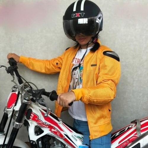 Mens Motorcycle Riding titanium shoulder Protector mesh Jacket Sport outdoor Jacket breathable