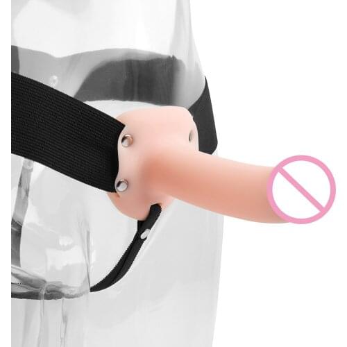 Soft Silicone Hollow Dildo Realistic Strapon for Men Unisex Strap On Harness Hollow Penis Extension Adult Sex Toys for Men