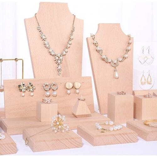 New Fashion Solid Wood Jewelry Display Stand Necklace, Pendant, Earrings, Ring, Bracelets Display Holder Bangle Display Stand
