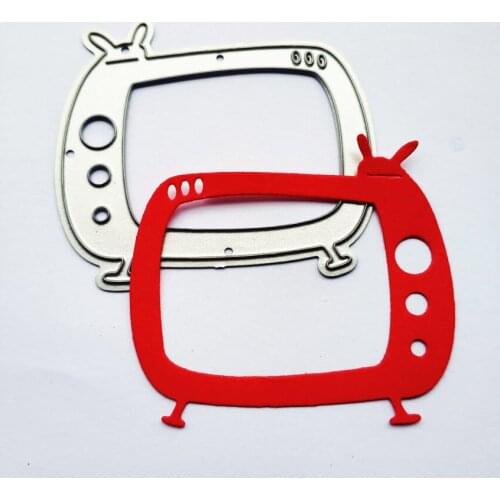 5x4.4cm The TV Cutting dies metal crafts paper die-cutting /DIY embossing Easter and New Year Scrapbooking