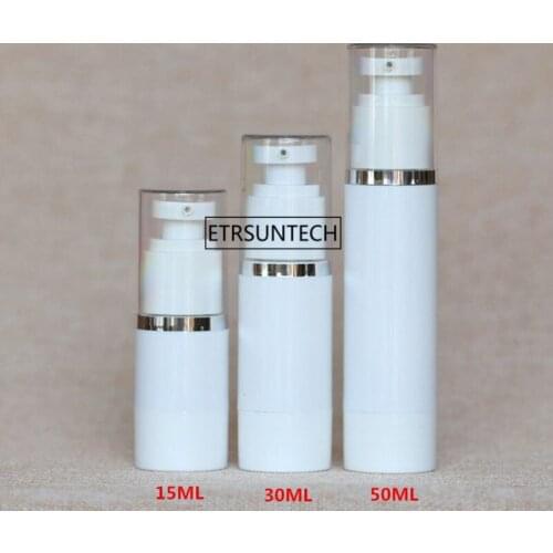 100pcs 15ml 30ml 50ml Transparent Essence Pump Bottle Plastic Airless Bottles For Lotion Shampoo Cosmetic Container F2978