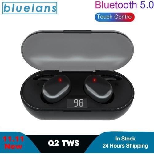 Q2 TWS Bluetooth 5.0 Wireless Smart Noise Reduction Earphone for Phone Wireless Bluetooth Earphones Phone Accessories