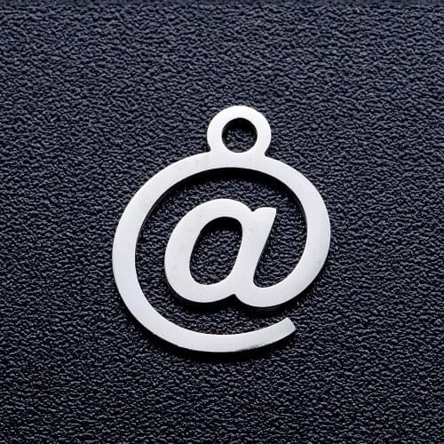 10pcs/lot At Symboal DIY Jewelry Charms Wholesale 100% Stainless Steel Charm for Bracelet Making Accept OEM Orders