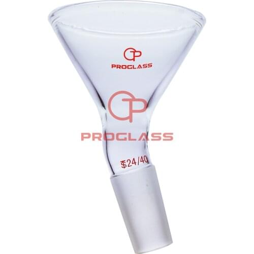 Power Funnel ,60° side angle and a standard taper inner joint 24/40,Offset,50mm Diameter