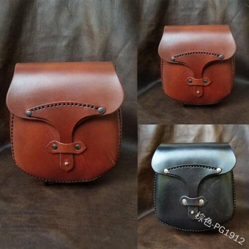 Medieval Pouch Bag Belt Leather Saddle Wallet Men Women Steampunk Viking Pirate Costume Antique Gear Accessory Cosplay For Adult