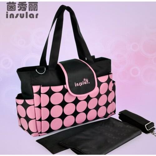 Insular Nappy Handbags Multi-functional Baby Diaper Bag Large Capacity Mother Mummy Messenger Stroller Bag Cute Baby Care Bags