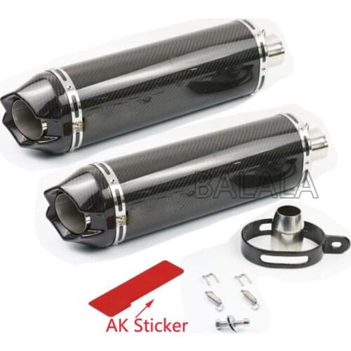 51mm Universal Motorcycle Ak Exhaust Muffler Escape Slip-On Pipe Fit Motorbike Scooter ATV Dirt Bike For Kawasaki BMW