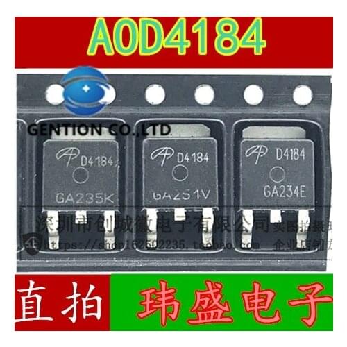 10PCS MOS field effect tube AOD4184 D4184 the TO-252 in stock 100% new and original