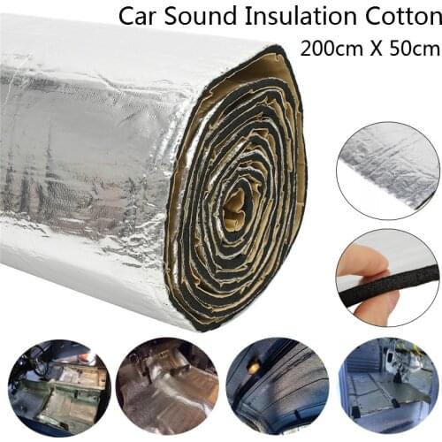 200cmX50cm Thick Aluminum Fiber Muffler Cotton Car Auto Heat Sound Deadener Insulation Mat Car Accessories For Car/Home Sound