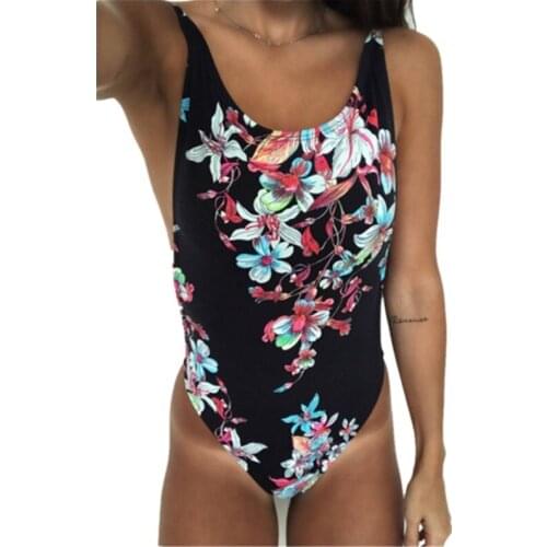 2019 Sexy Print One Piece Swimsuit Women Swimwear Push Up Monokini Bodysuit Lot