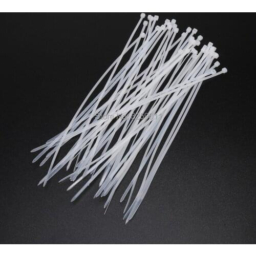 50PCS Industrial Durable Self-Locking Nylon Cable Ties 4*250 250mm white black 8 inch zip tie with push mount