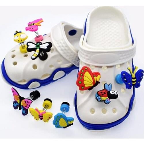 High Imitation Butterfly Animal Shoe Accessories Novelty 10pcs Garden Shoe Original Charms Decorations Fit Croc Kids Gif