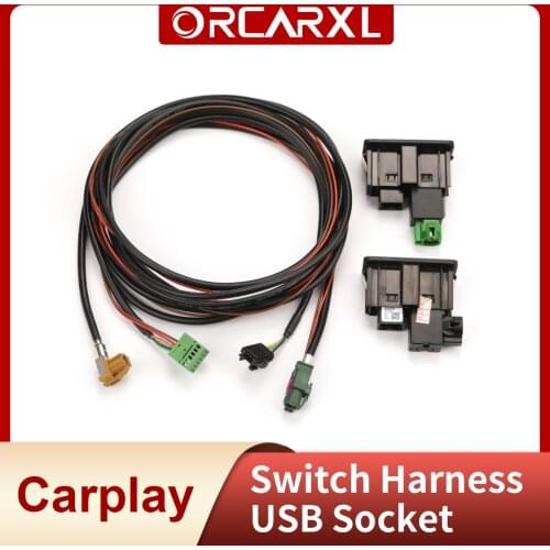 Carplay Media AUX MIB2 PRO USB AMI installation With Plug Switch Button Wiring Harness for VW Golf MK7 MK7 Lamando 5G0035222E