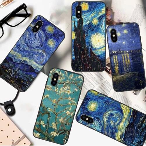 Van gogh retro painting Phone Case for iPhone 11 12 pro XS MAX 8 7 6 6S Plus X 5S SE 2020 XR