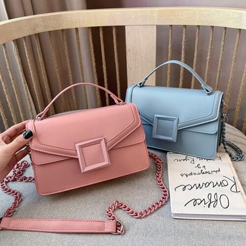European and American bags, fashion handbags, pure color bags, 2020 new messenger bags, shoulder bags crossbody bags for women