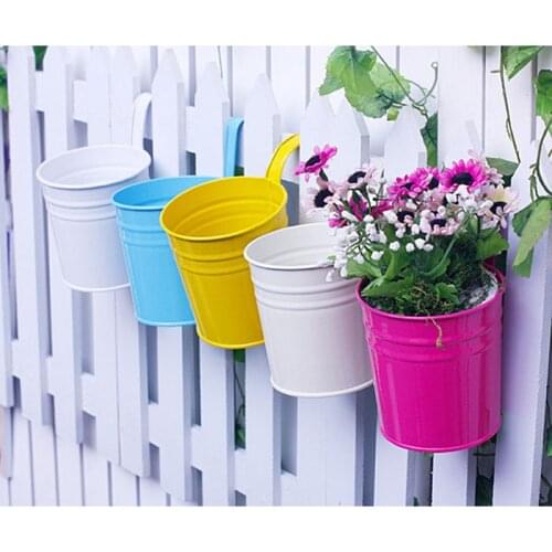 Balcony Decorations Hanging Flower Pot Home Garden Supplies Iron Hook Wall Plant Pot Planter Holder Pots For Flowers Maceter
