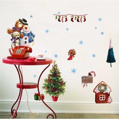 JX-LCLYL Christmas Wall Window Stickers Decal Kids Room Decor Vinyl Mural Removable DIY