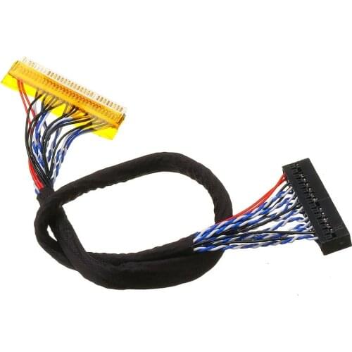 250mm/400mm 2ch 6bit 30pins LVDS cable LCD screen Cable for LCD DIY Notebook LCD Driver Board Cable