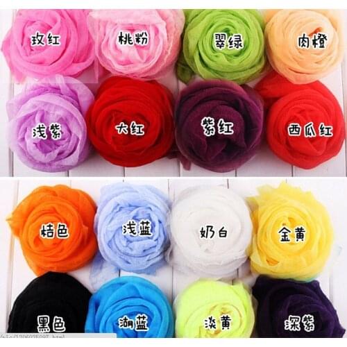 Beautiful Scarf Shawl Wrap Fashion Polyester Sweet candy Wrinkled scarves 100pcs free shipping EMS