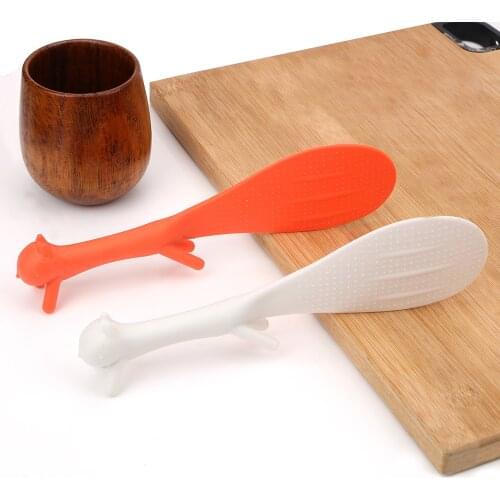Cute Squirrel Rice Spoon Ladle Handle StandingTableware Cooking Tools Creative Long Dinnerware Kitchen Accessories