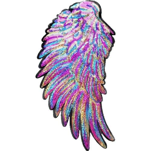 2pcs Angel Patch Stickers Suede Glitter Patch Applied Applied on