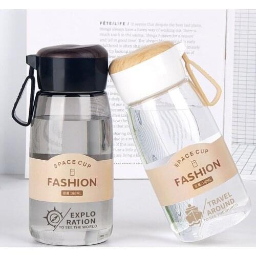 New 380ML Sports Cup Couple Water Cup Plastic Portable Drink Bottle Tarvel Outdoor Rope Water Bottle Juice Milk Cup Kitchen Cup