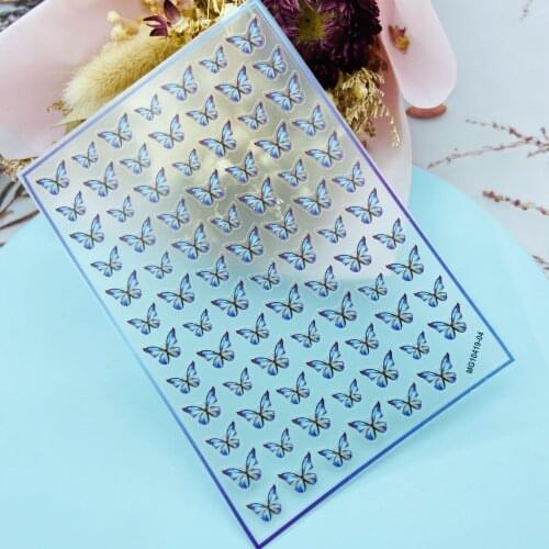 New Craft Nail Art 3D Nail Art Sticker Colorful Butterfly Nail Art Decoration Sticker