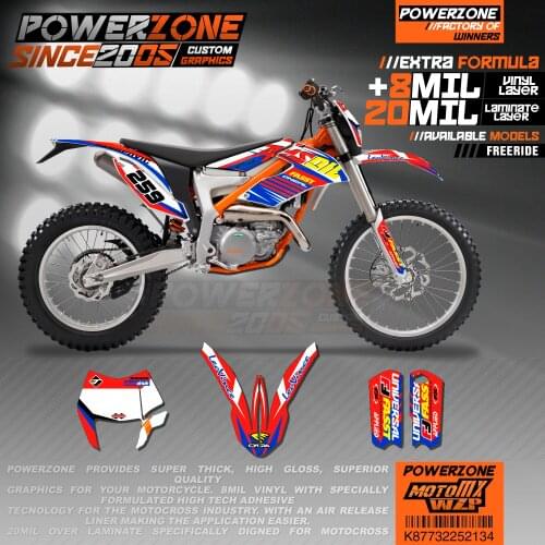 PowerZone Custom Team Graphics Backgrounds Decals 3M Stickers Kit For KTM Freeide 2012-2019 134