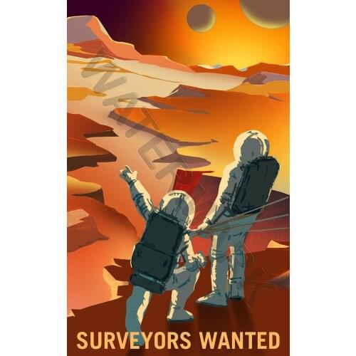 SPACE EXPLORATION JOB ADVERT SURVEYORS Art print Silk poster Home Wall Decor