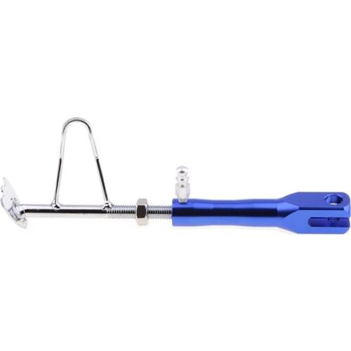 Adjustable Motorcycle Scooter Kickstand Foot Side Stand Parking Supporter - Blue