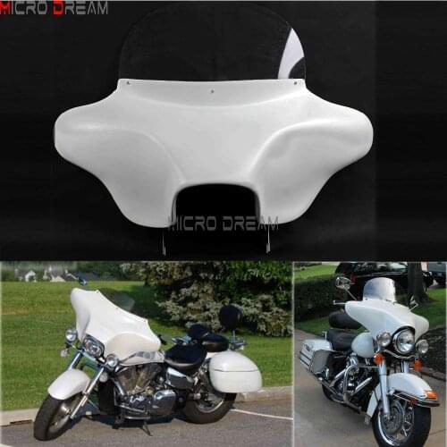 Detachable Motorcycles Headlight Shades Batwing Fairing Windshield 6x9 Speakers for Harley Road King FLHRS FLHR CVO 1994-2013