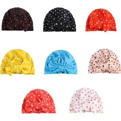 Baby Girls turban hat with bow turbans for tots Infant toddler Topknot beanie Baby girls shower gift stretchy